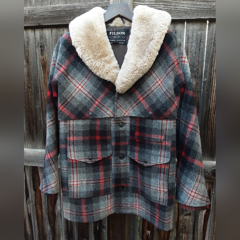 Filson Lined Mackinaw Wool Packer Coat Men's Medium